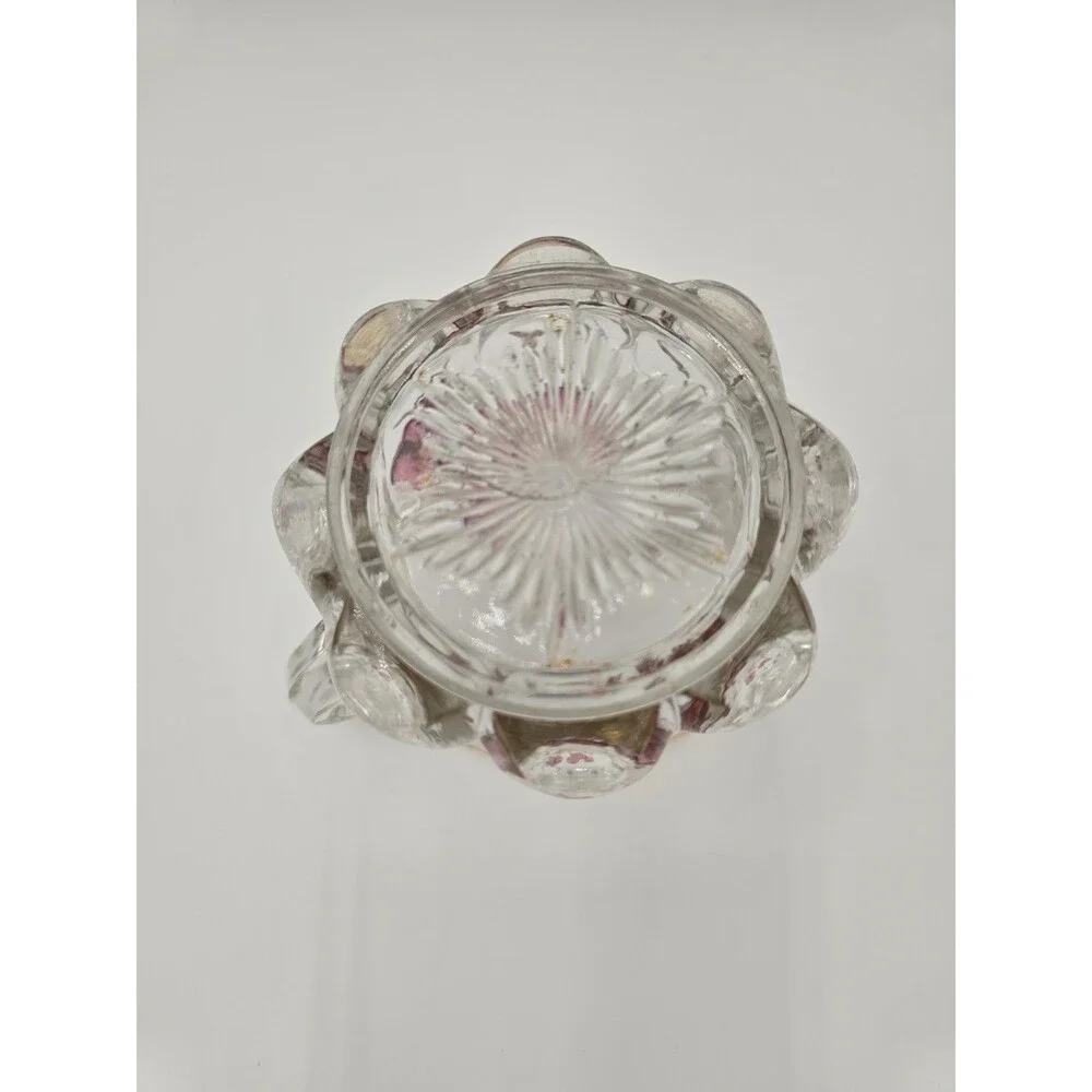 Vintage Northwood Glass Cherry And Cable Open Sugar Bowl Or Spooner‎ 4